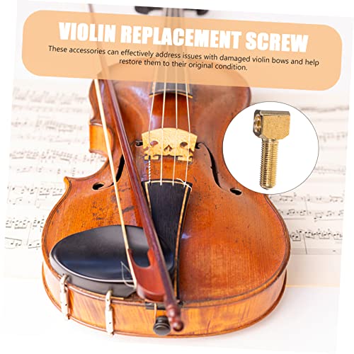 OFFSCH 4pcs Violin Bow Screw Violin Fittings Parts for Bows String Instrument Frog Screw