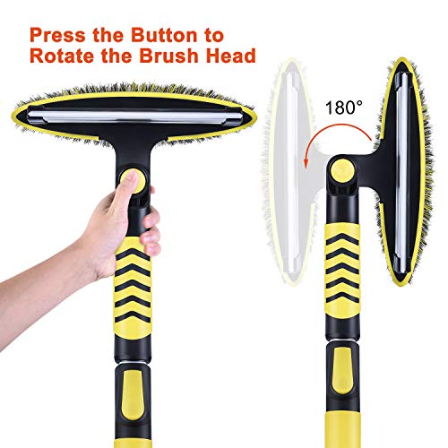 LOFTEK Car Snow Brush and Ice Scraper-37.8\" to 50.6\" Extendable, Detachable, Durable Winter Tool with Squeegee, Foam Grip-for Removing Snow and Ice on Car Trunk SUV Window Windshield - Thumbnail 6