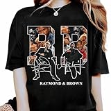 Handmade R&B Raymond and Brown Concert T-Shirt, Unisex Cotton Graphic Tee, Music Artist Graphic Shirt, Classic Tour Fit Chris Fan Usher Concert Gift Tee Multicolor