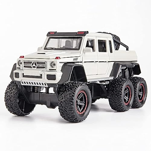 Image of ARNIYAVALA Diecast Toy Car1 /32 Benz G63 AMG 6x6 V12 Off-Road Pickup Scale Model,Pull Back Vehicles Alloy Simulation Supercar with Lights and Sound Also for Car Dashboard,Kids,Adult