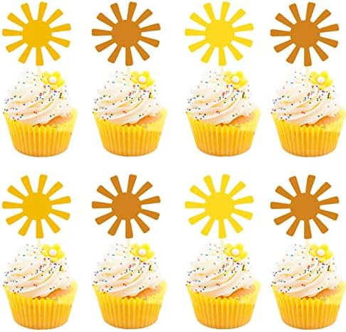Amazon.com: Sun Cupcake Toppers First Birthday，Sunshine Cake Topper 1st  Birthday，Little Sunshine Cupcake Toppers,First Trip Around The Sun Cake  Decorations,Sunshine First Birthday Cake Topper. (Pack of 30) : Grocery &  Gourmet Food