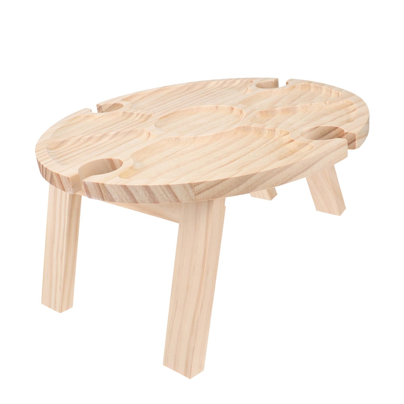Table portable compacte pliante en bois kaki pour camping plage et extérieur