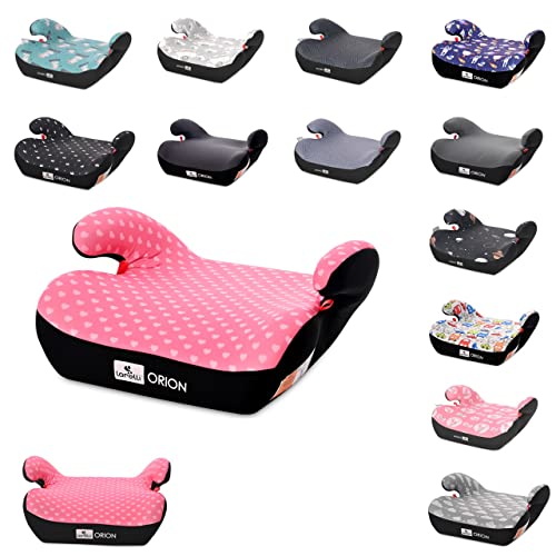 Lorelli Asiento elevador Orion grupo 3 12 años (22-36 kg) cubierta extraíble, color:rosa Cover