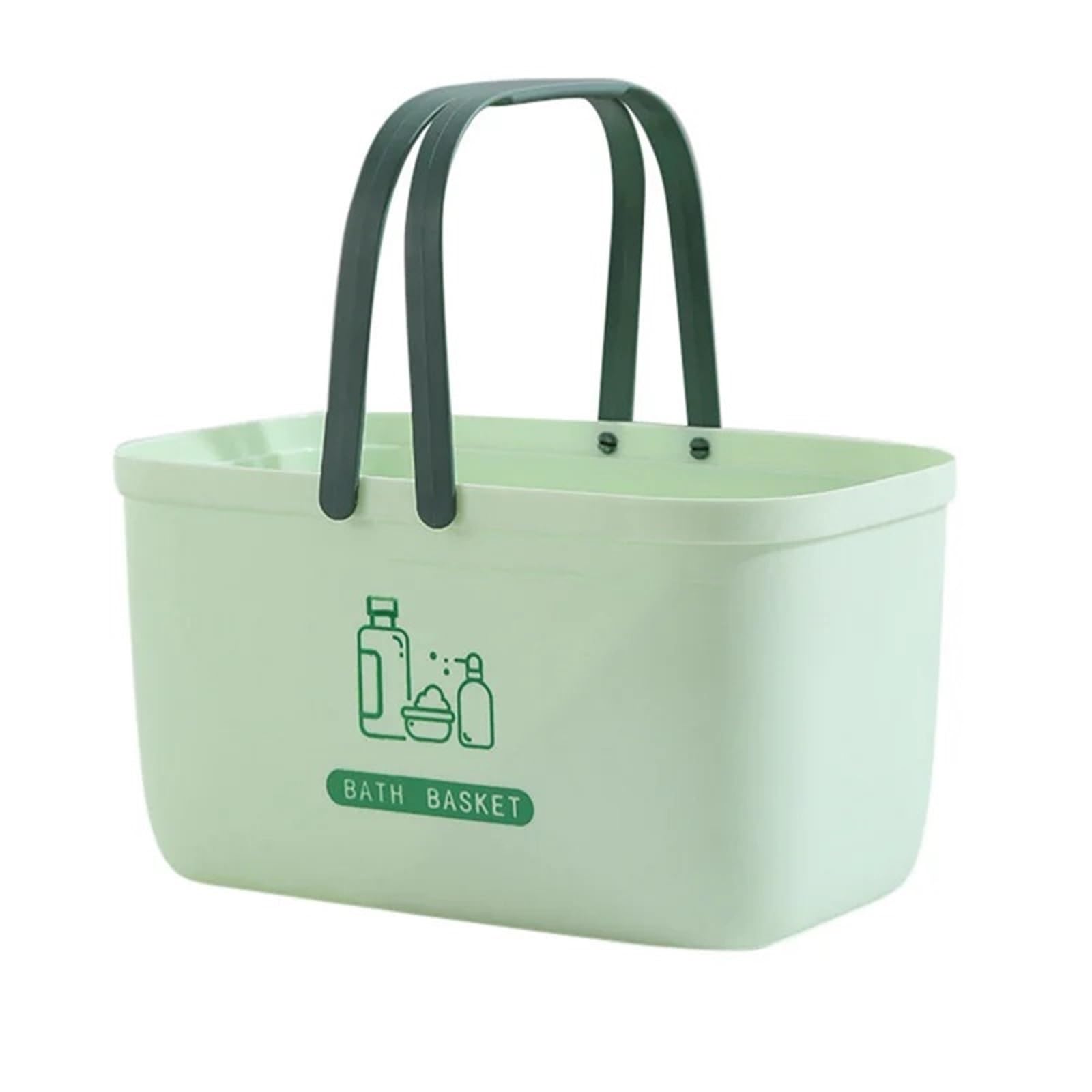WSQHAO 2Pcs Portable Shower Caddy Tote Plastic Storage Basket With Handle Box Organizer Bin For Bathroom for Shower(Color1)