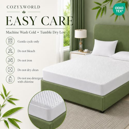 COZYXWORLD Twin XL Waterproof Mattress Protector, Cooling Mattress Cover by COZYXWORLD - Used condition - Image 8