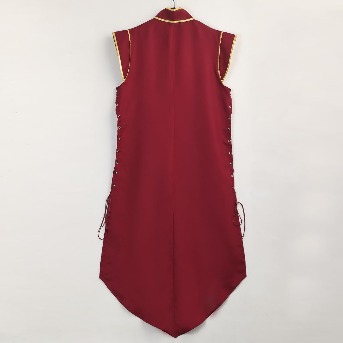 UniqKaliber Men’s Medieval Viking Vest, Renaissance Sleeveless Tunic Tops Vintage Long Vest Knight Cosplay Costume - Image 4