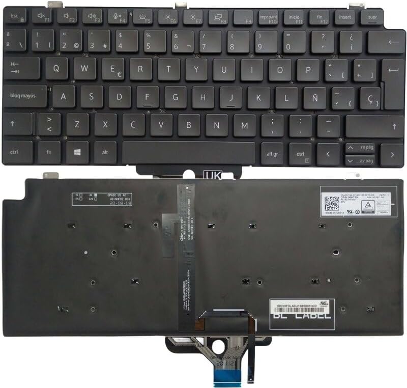 New Backlit Spanish Keyboard for DELL Latitude 7310 E7310 2-in-1 06HT49 with Backlight