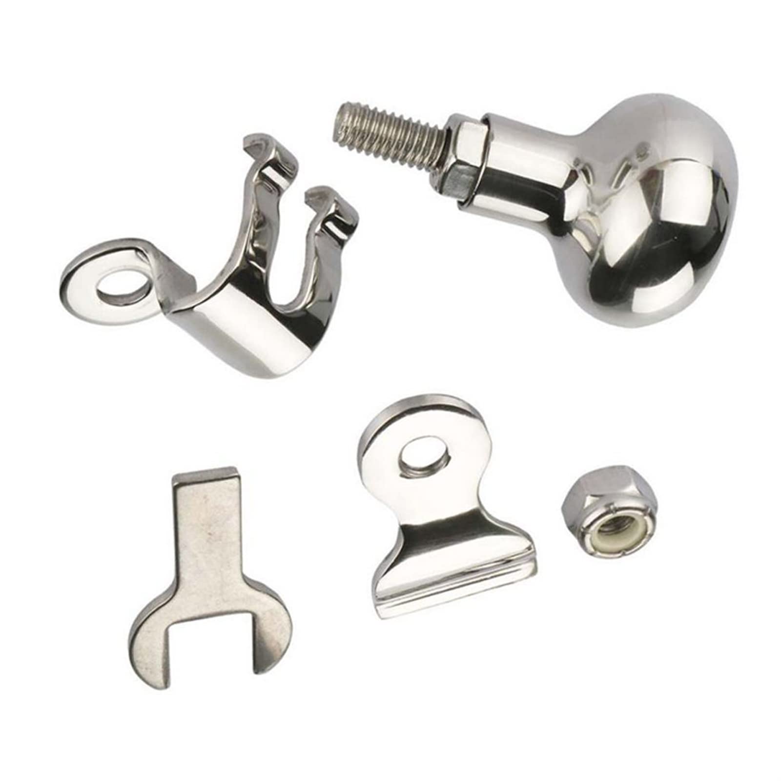 Gałka kierownicy łodzi sportowej, gałka koła eering, układ kierowniczy, pokrętło manewrowania kierownicą łodzi Spinner Handle-stal nierdzewna (srebrny)