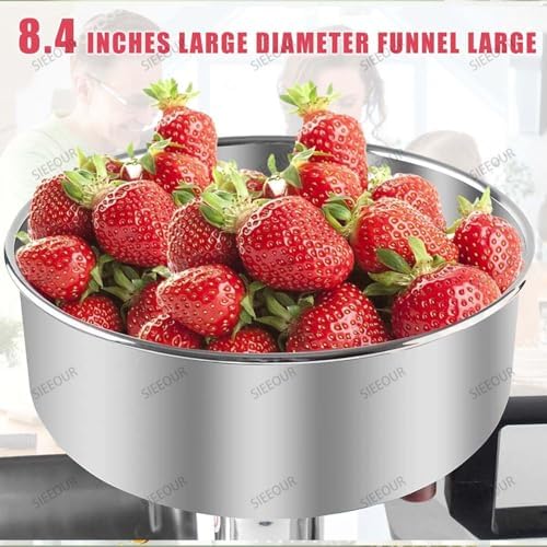 Electric Tomato Strainer,304 Stainless Stee,Jam Milling Machine, 450W Stainless Steel Pressl for Canning, 160lbs/H Output, Ideal for Home Use & Small Business Production