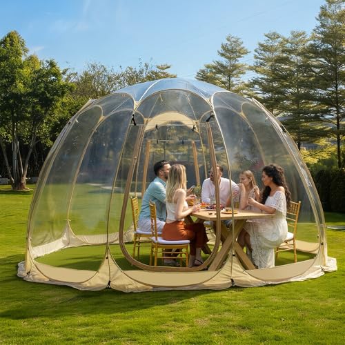 SAEWTINOR Pop up Bubble Tent 15x15x8.3FT,10-12 Person Igloo...