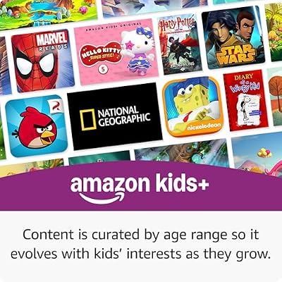 Amazon Fire HD 8 Kids Pro tablet (newest model), ages 6-12. Bright 8 HD screen, includes ad-free content, parental controls, 13-hr battery, slim case for older kids, 32GB, Discovery
