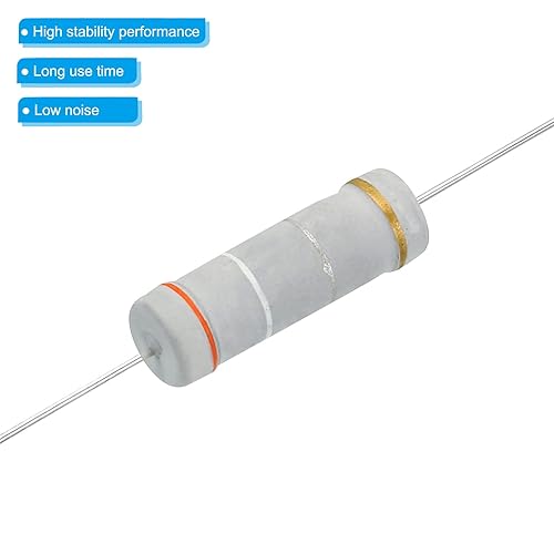 Vista 44 de PATIKIL Resistencia de película de carbono de 5 vatios y 0.2 ohmios, 10 resistencias de tolerancia al 5 %, anillo axial de color de plomo