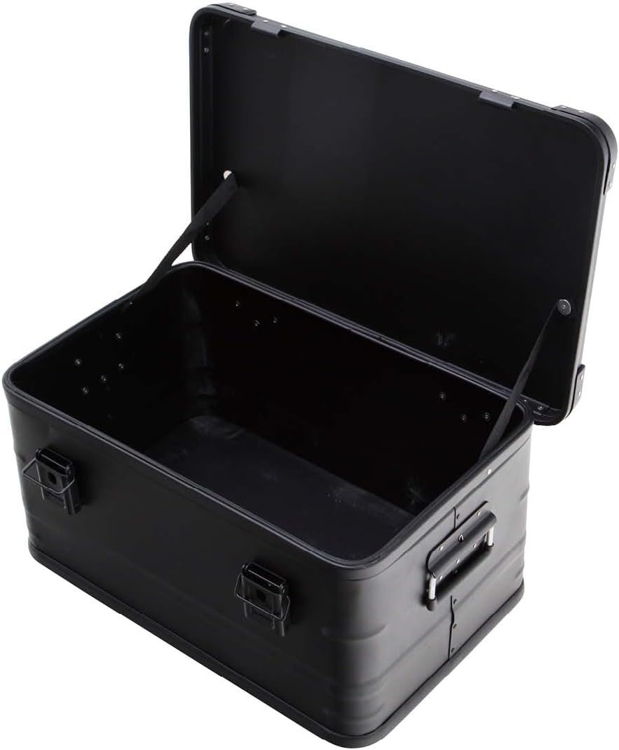 Overland Vehicle Systems Aluminum Box Storage 53QT - Universal Purpose - Heavy Duty Foldable Handles - Heavy Duty Nylon Interior Straps - Boxes are Stackable