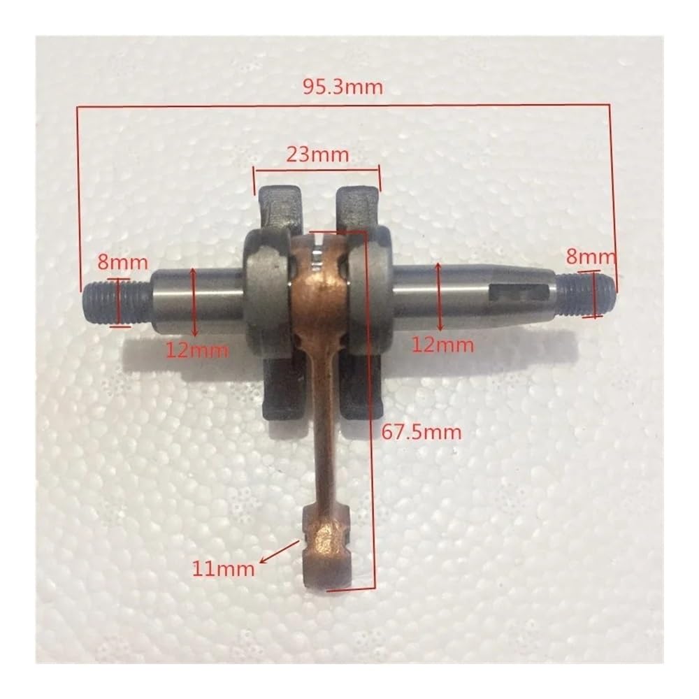 Compatible con cigüeñal de desbrozadora 1E34F, cigüeñal de cortacésped 34F 34 de 26 CC.