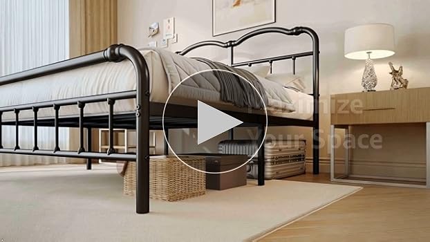 Amazon.com: ZIYOO Vintage-Inspired 18 Inch Metal Bed Frame