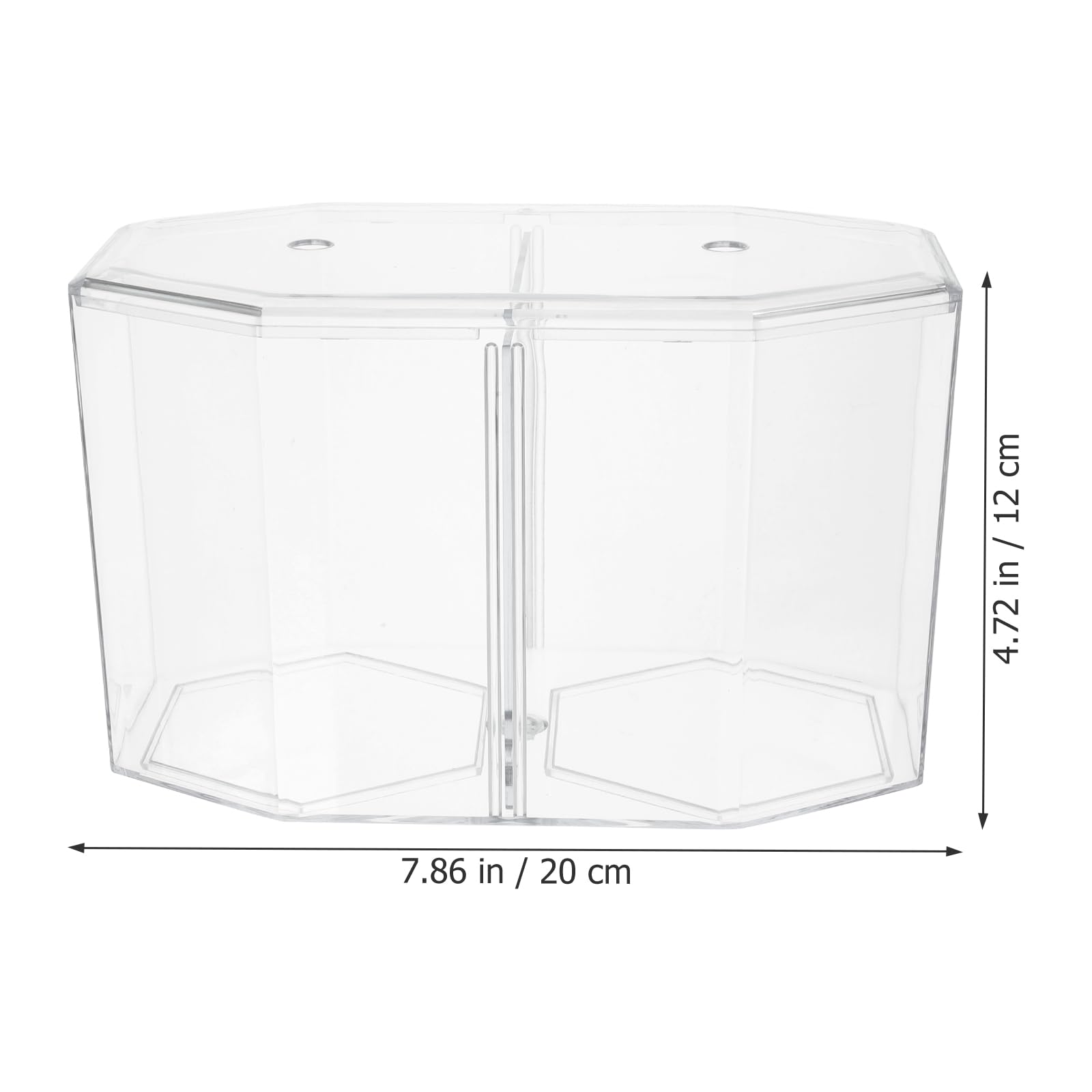 UKCOCO Caja De Criador Transparente para Peceras De Pez Betta Y Peces Pequeños 7.87X4.72X4.33 Pulgadas con Separadores Dobles Acrílico Seguro para Aislamiento Y Reproducción