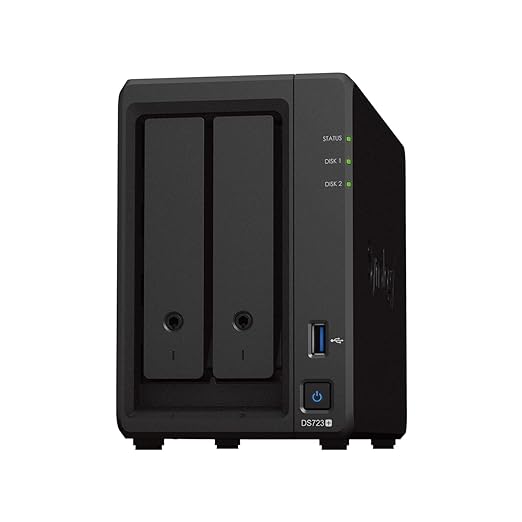 Synology DiskStation DS723+ Network Attached Storage Drive (Black