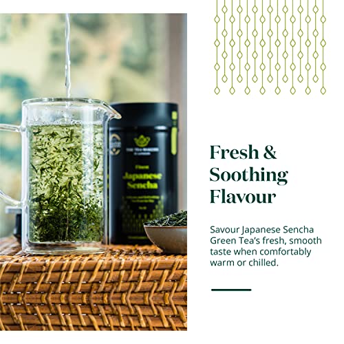 The Tea Makers of London Japanese Sencha Green Loose Leaf Tea 125 g Caddy