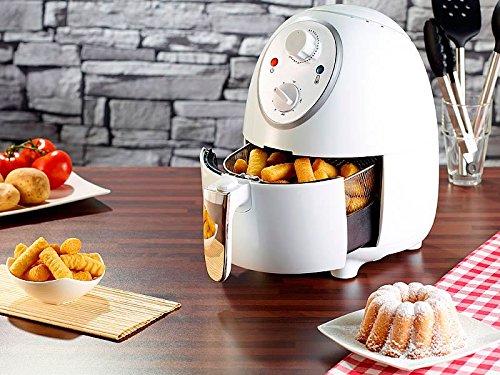 Rosenstein & Söhne Heißluftfritteusen: Multi-Heißluft-Fritteuse zum fettarmen Frittieren, 1.400 W, 2,8 l (Friteusen, Heißluftfritöse, rosenstein & Söhne Heißluftfritteuse) – Bild 5