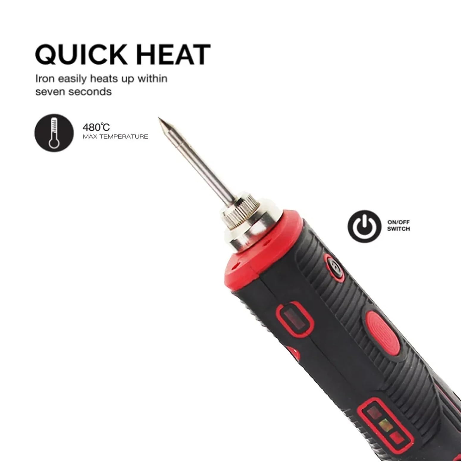 Kit de Soldador Soldador Inalámbrico, Herramienta De Soldadura Recargable De 1800mAh, Herramienta De Soldadura Portátil Profesional, Kit De Soldadura Electrónica(8W)