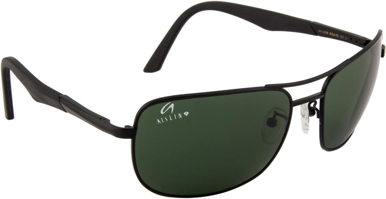 AISLIN® Toughened Glass Rectangular Sunglasses For Men - (Color Variants Available | Large Size | RB3525)