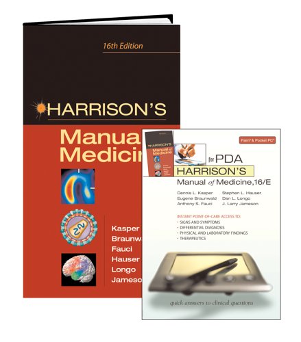Harrison's Manual of Medicine 16/e for PDA 0071453857 Book Cover