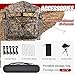 ShedOFF Extra Large Hunting Blind 4 Person with Portable Hunting Chair, 360 Degree See Through Pop up Ground Blinds for Deer Turkey Duck Hunting, Bow Hunting Adjust Windows with Silent Zipper