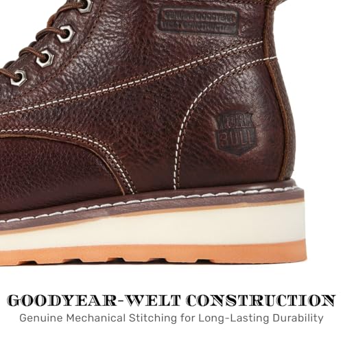 Image of Men's 6 Inch Moc Toe Work Boots | Goodyearwelt,EH Protection,Oil and slip-resistant Wedge Sole