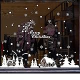 TOTOMO Christmas Window Decal Stickers Four White Snowbabies Decoration