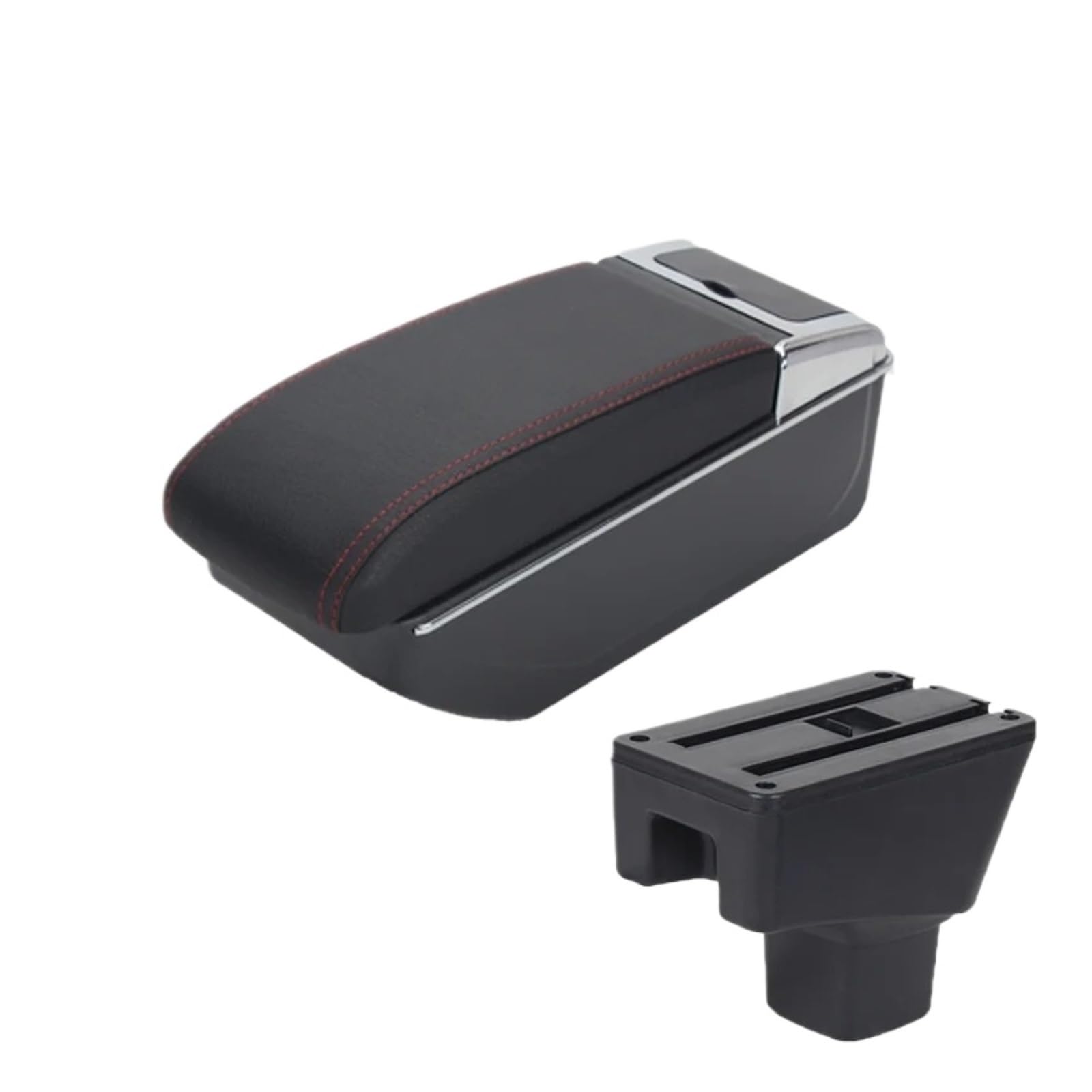 UMDJJU For Suzuki For SX4 Armrest Interior Parts Car Box Retrofit Storage Accessories Details Car Centre Console Armrest Box(Red Line)