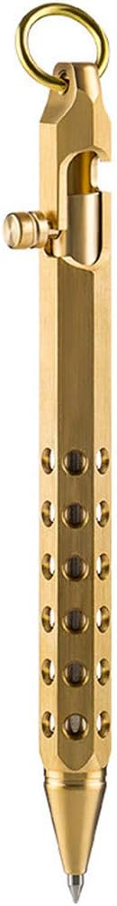 SZHOWORLD Creative Solid Brass Bolt Action Pen, Hexagonal Six Edge Handmade Pocket Pen Gift for EDC