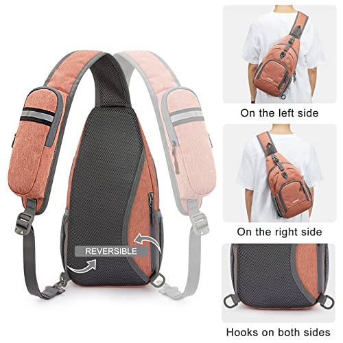 G4Free Brusttasche Schulterrucksack Sling Bags Umhängetasche Crossbody Herren Damen für Reise Wandern Radfahren Laufen Klettern