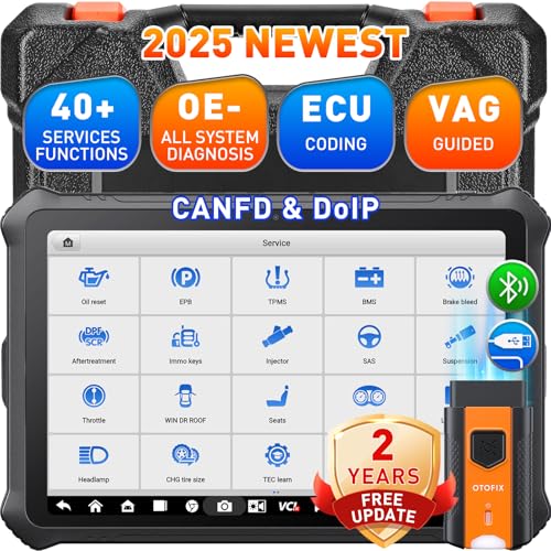 OTOFIX D1 PROS 2025 Bidirectional Scan Tool, 2 Years Free Update, ECU Coding, FCA SGW Access, 40+ Services, Active Test, VAG Guided Function, Auto Scan 2.0, CANFD & DOIP, Advanced of D1 Lite