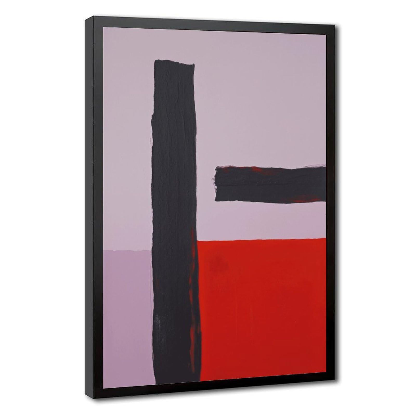 Zguols Warm Desert Abstract And Minimalist Poster Canvas Poster Bedroom Decor Sports Landscape Office Room Decor Gift Black Frame 20" L X 30" W