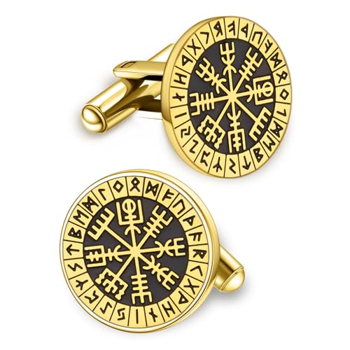 Mancuernillas Norse Viking Vegvisir Acero inox
