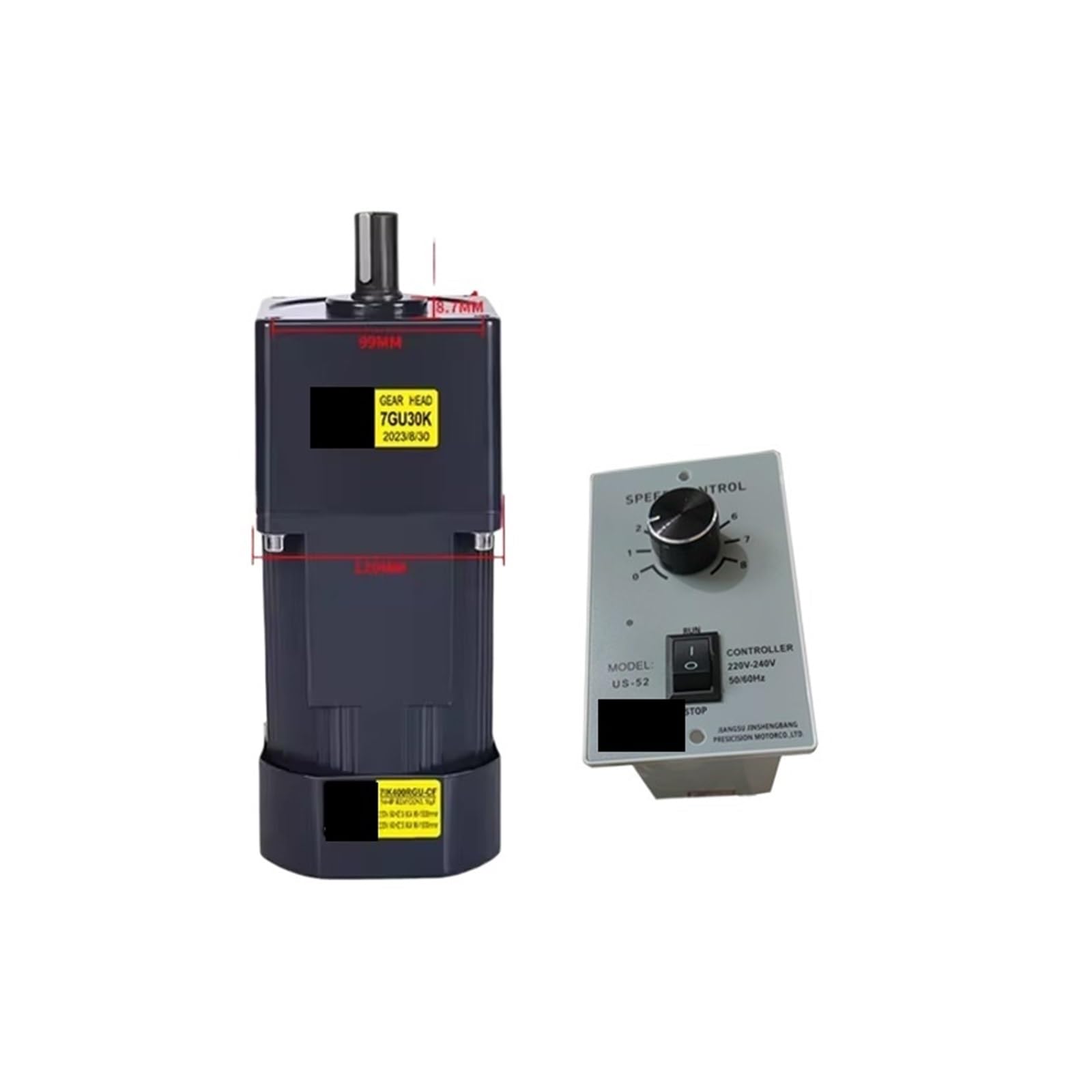 ANERTQUIH Asynchronous Motor 400W 110V AC Gear 7IK400RGN-CF with Speed Regulator Adjustable Single Phase High Torque(0-11RPM)