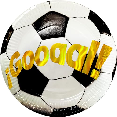 50 Pz Plato Cartón Premium Pastelero Fiesta De Cumpleaños Gol