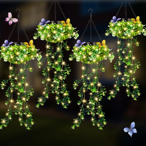 Solar Hanging Garden Lights for Spring Summer, 4 Pack 66