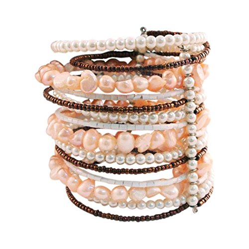 AeraVida Mystique Cultured Freshwater Pearl Around Wrap Bracelet