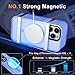 MOCCA Strong Magnetic for iPhone 13 Pro Max Case,[Compatible with Magsafe][Glass Screen Protector+Camera Lens Protector] Slim Thin Shockproof Cover Phone Case for iPhone 13 Pro Max 6.7
