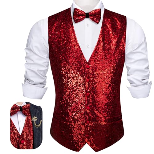 Gilet à paillettes homme tenue de mariage et soirée de gala taille S au 3XL