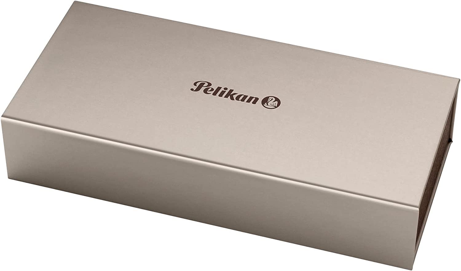 Pelikan Füllhalter Classic 200, Schwarz, Feder B (breit), hochwertiger Patronenfüller im Geschenk-Etui mit 10 Edelstein Sapphire (blau) Patronen im Metalletui