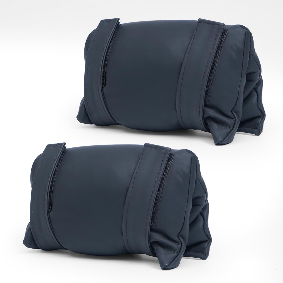 Flatro Black 2Pcs Outside Tap Covers For The Winter External Tap Insulation Outside Tap Cover Frost Protector Easy Fit Thermal Leather Garden Tap Cover Jacket Waterproof - Tap Covers For Outdoor Taps