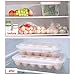XBY-US 4 Pack Covered Egg Holders,Egg Holder For Refrigerator,travel egg Storage Container,Plastic Refrigerator Egg Trays,camping egg box,Deviled Egg Tray Carrier with Lid Fits 18X4 Eggs(72 Eggs)
