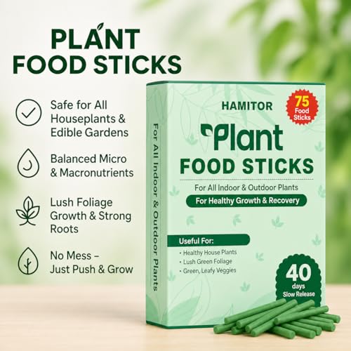 Image of Fertilizerr Sticks Flower Booster Flowering plant food Plant Food Sticks for Indoor Outdoor Home Garden Plants Multi Purpose Natural Plant Growth Booster Healthy Flower Fruit Yield (Pack of 75 Stick)