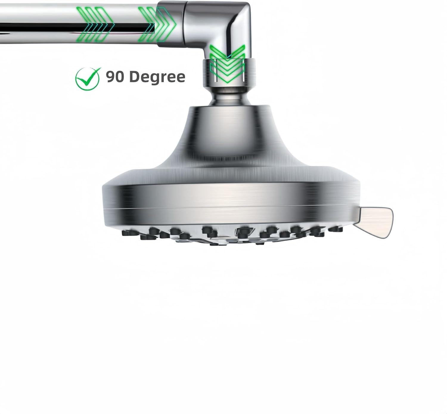 Solid Brass 90 Degree Shower Elbow Adapter, G1/ Shower Head