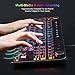 immagine 7Stoga Tastiera Americana Meccanica Anti-ghosting, USB 2.0 Cablata, Stile Retrò, con 87 Tasti, Pannello in Lega, Retroilluminazione a LED RGB, QWERTY Layout