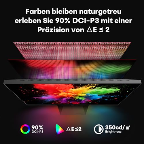 HKC G27H3D 27 Zoll Gaming Monitor 240Hz, FHD (1920×1080) Fast IPS Bildschirm, 1ms MPRT, HDR400, 90% DCI-P3, Low Blue Light… – Ansicht 6