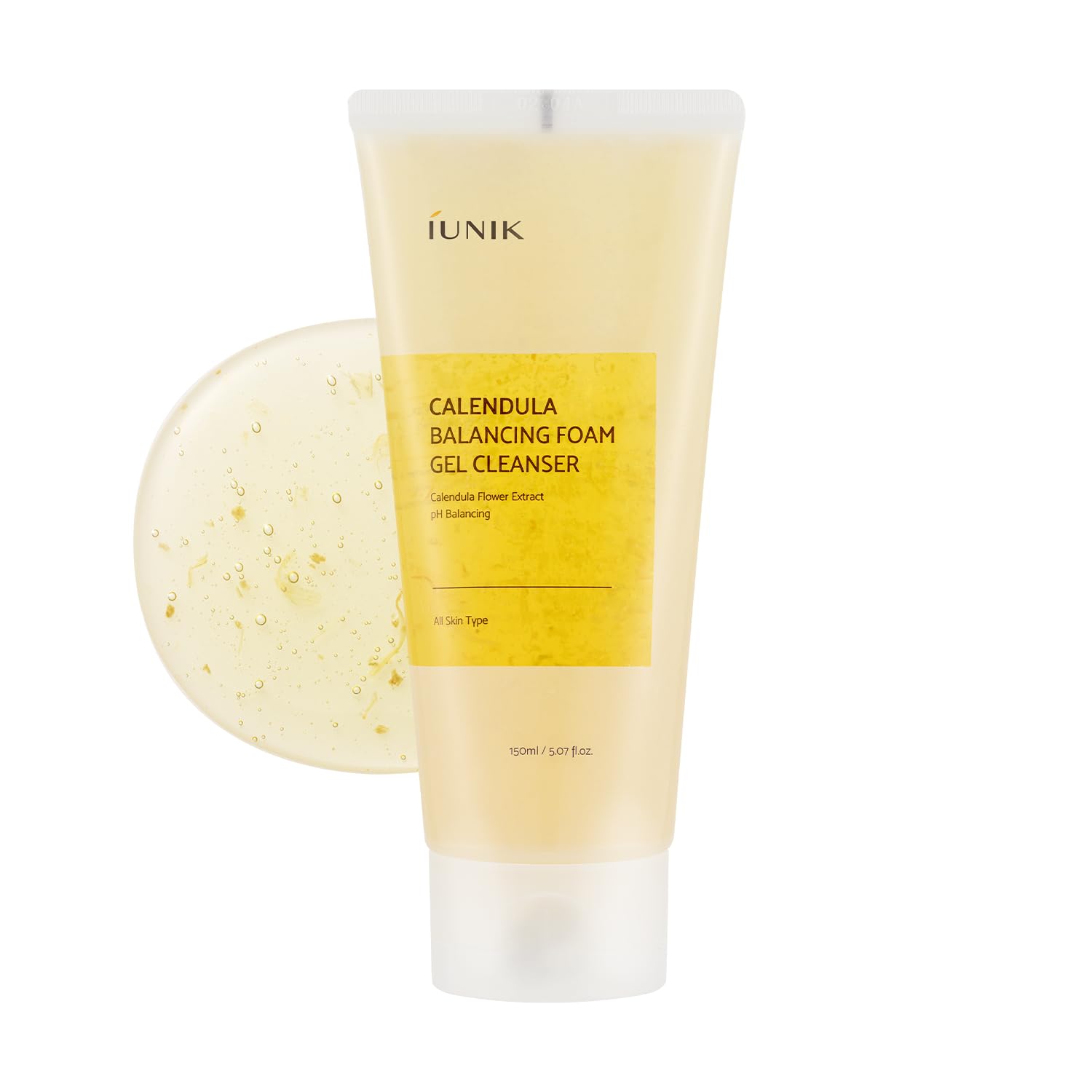 IUNIK Gel nettoyant pour mousse équilibrée au calendula, 150 ml