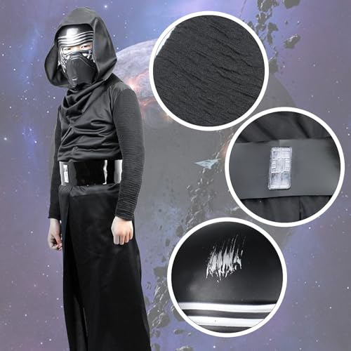 Zzxiaojie Kylo Ren Costume Kids Set Kylo Ren Cape Mask Sw Cosplay Outfit Replica For Halloween Child thumb #3